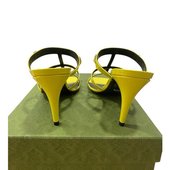 Gucci Slim Horsebit Slide Sandal Yellow Mule Regent 75mm 38 8 - Picture 2 of 7